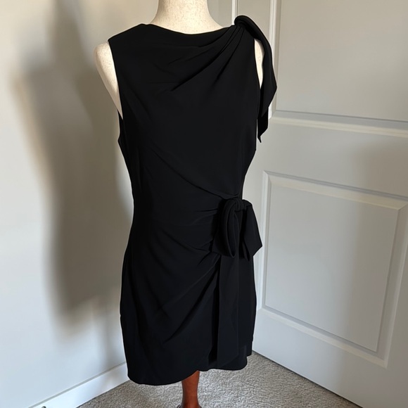 NWT Cinq a Sept Mini Nanon Dress In Black Mini size 8 - Picture 2 of 8